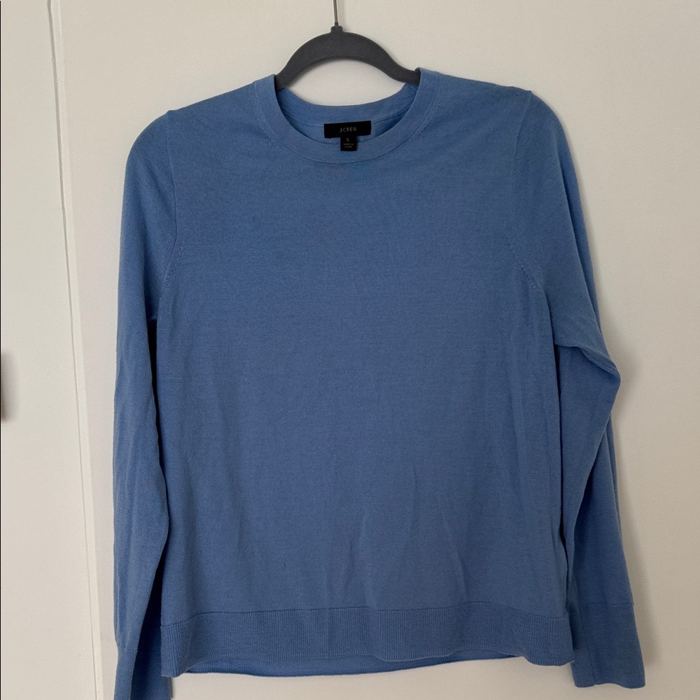 J. Crew Women's Blue Crewneck Sweater